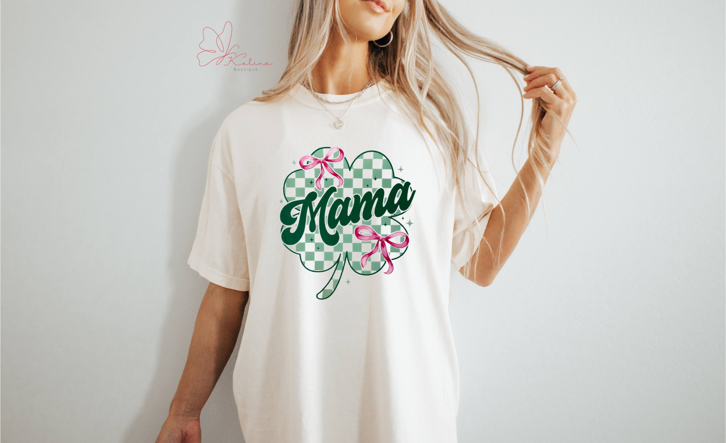Mama Lucky Charm Shamrock Tee
