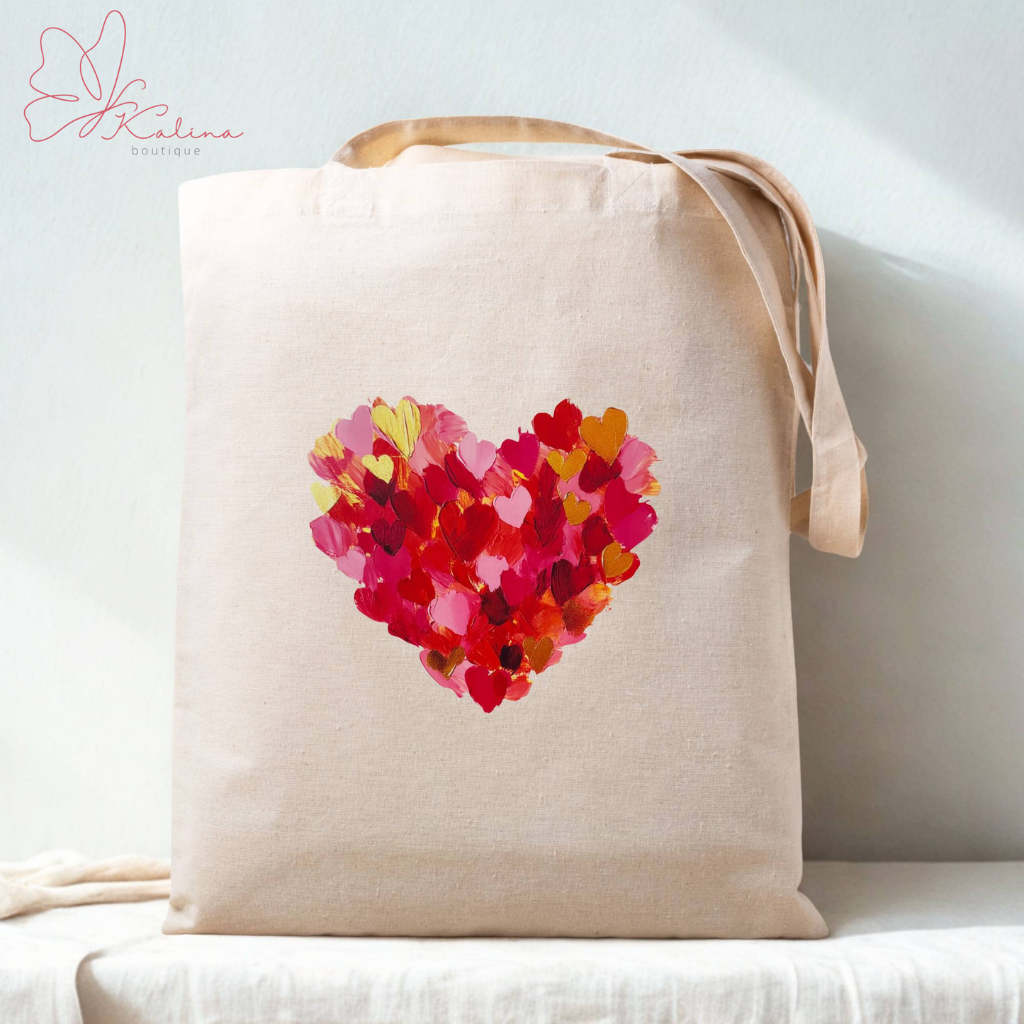 Painted with Love Canvas Tote