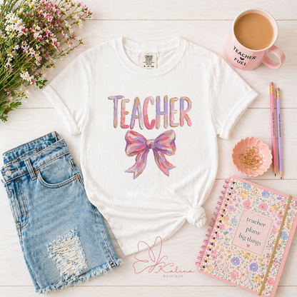 Teacher Bow Graphic Tee
