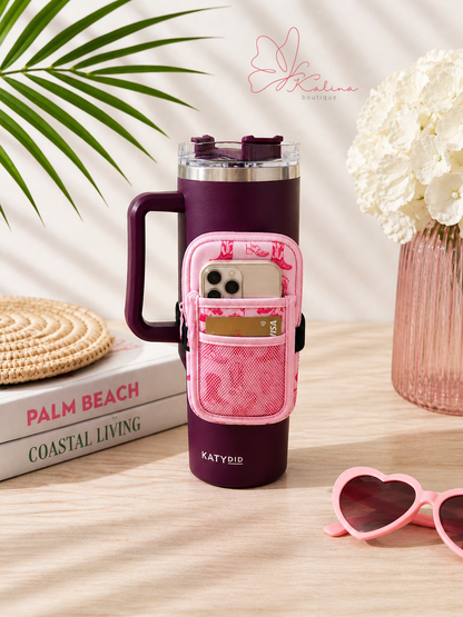 Plum Cowgirl Tumbler + Zipper Pouch Set
