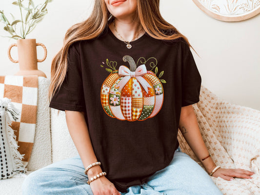Quilted Pumpkin Tee