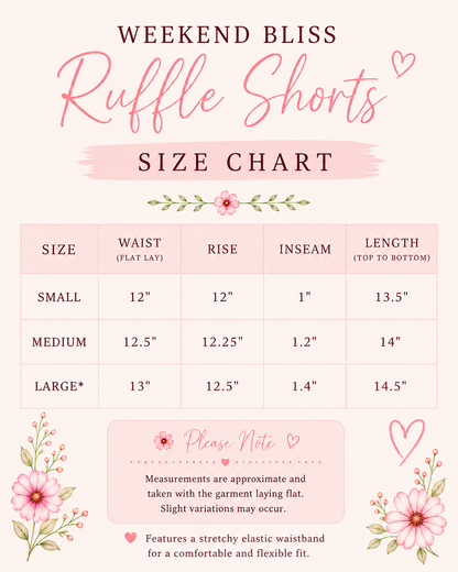 Midnight Bloom Ruffle Shorts