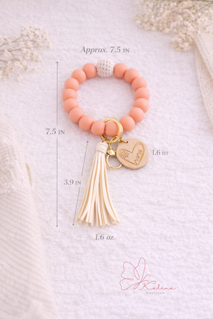 Mama Wristlet Keychain (Salmon)