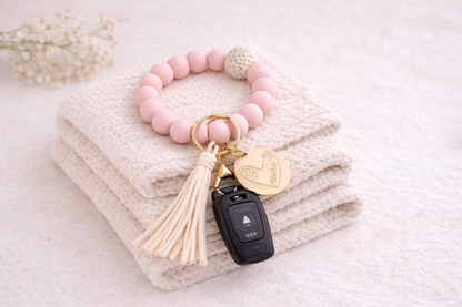 Mama Wristlet Keychain (Soft Pink)