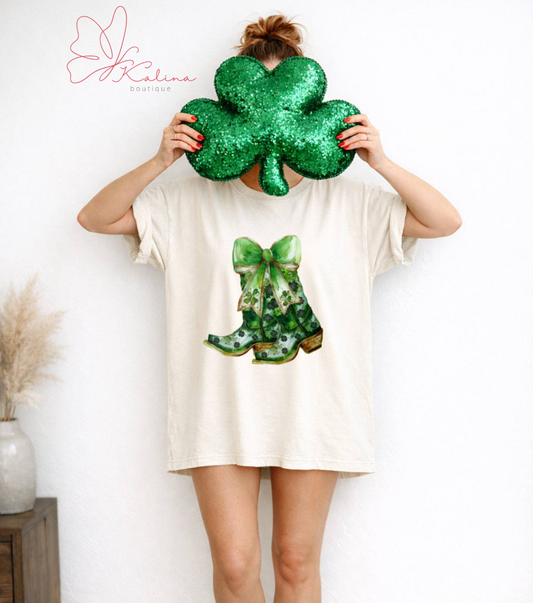 Lucky Boots & Bows St. Patrick’s Day Tee