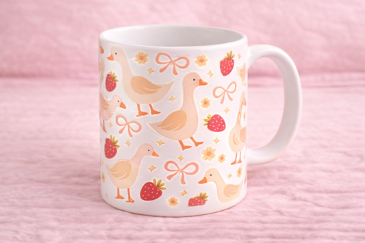 Sweet Goose & Strawberry Coffee Mug