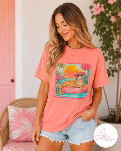 Poolside Pretty Leopard Tee
