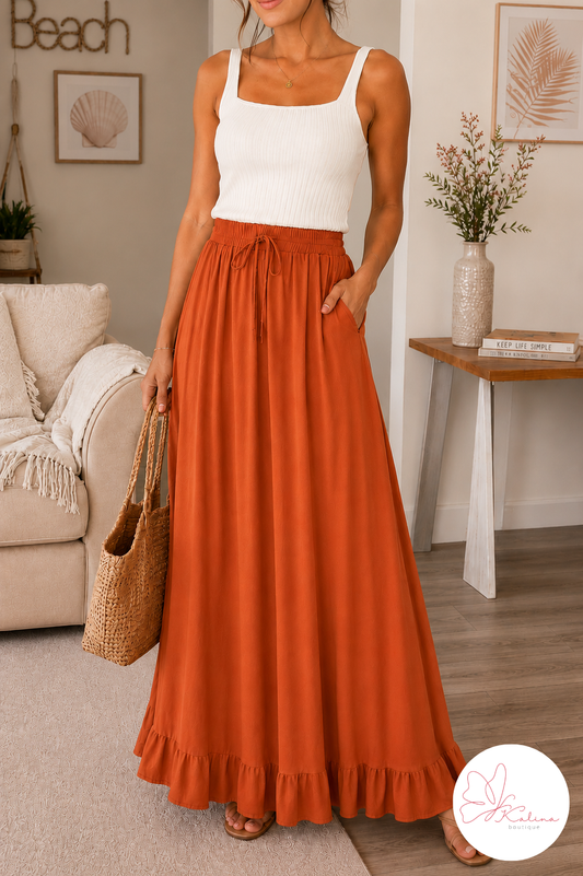Sunkissed Spice Maxi Skirt