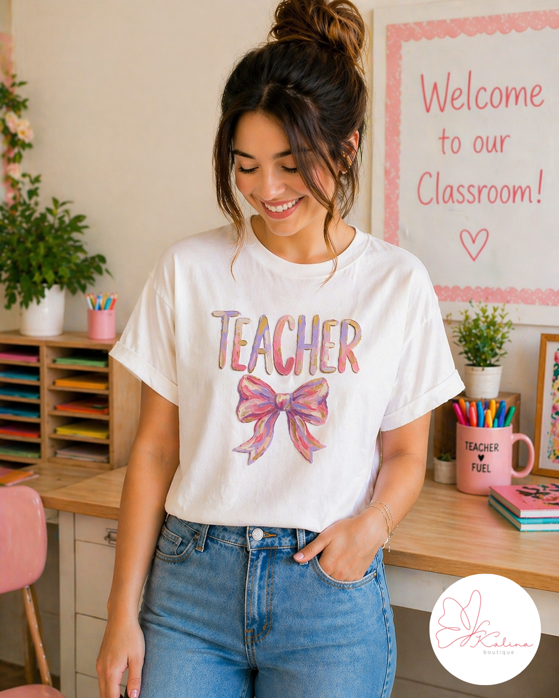 Teacher Bow Graphic Tee