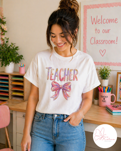 Teacher Bow Graphic Tee