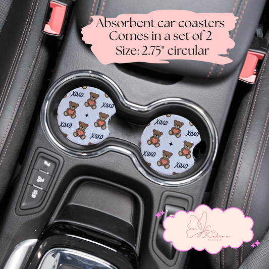 Teddy Bear Car Coasters