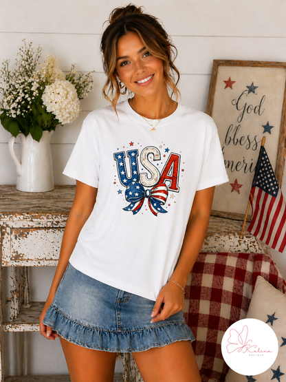 All American Babe Bow Tee