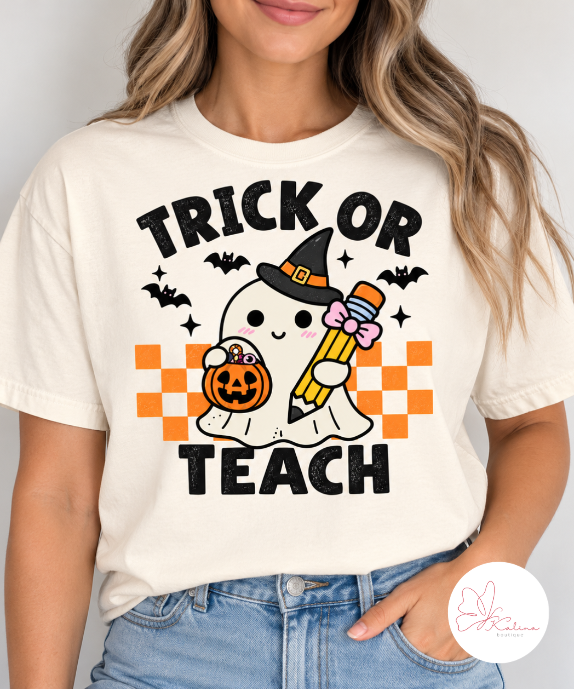 Trick or Teach Halloween Teacher Graphic