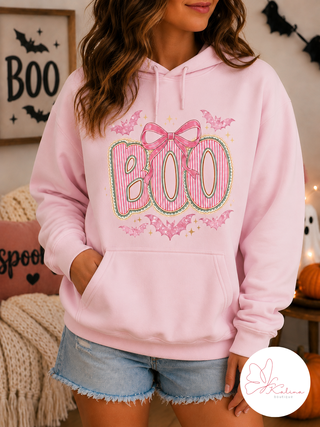 Pink Coquette BOO Halloween Graphic Tee