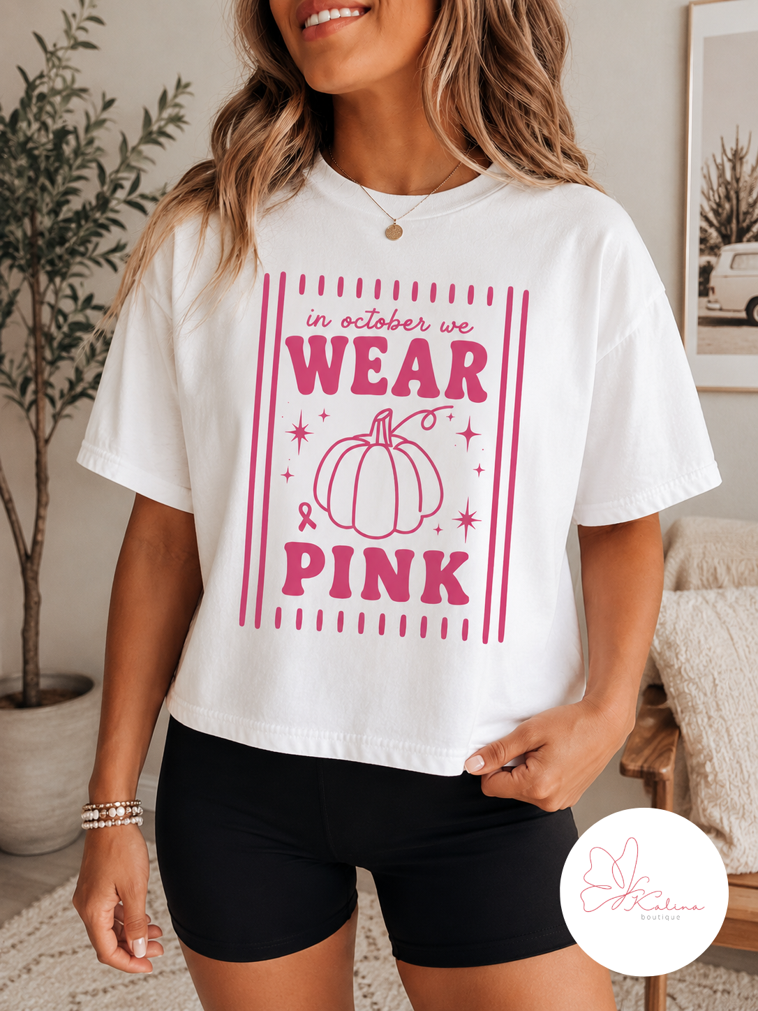 Pink October Retro Graphic