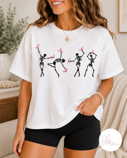 Pink Ribbon Skeleton Crew Graphic