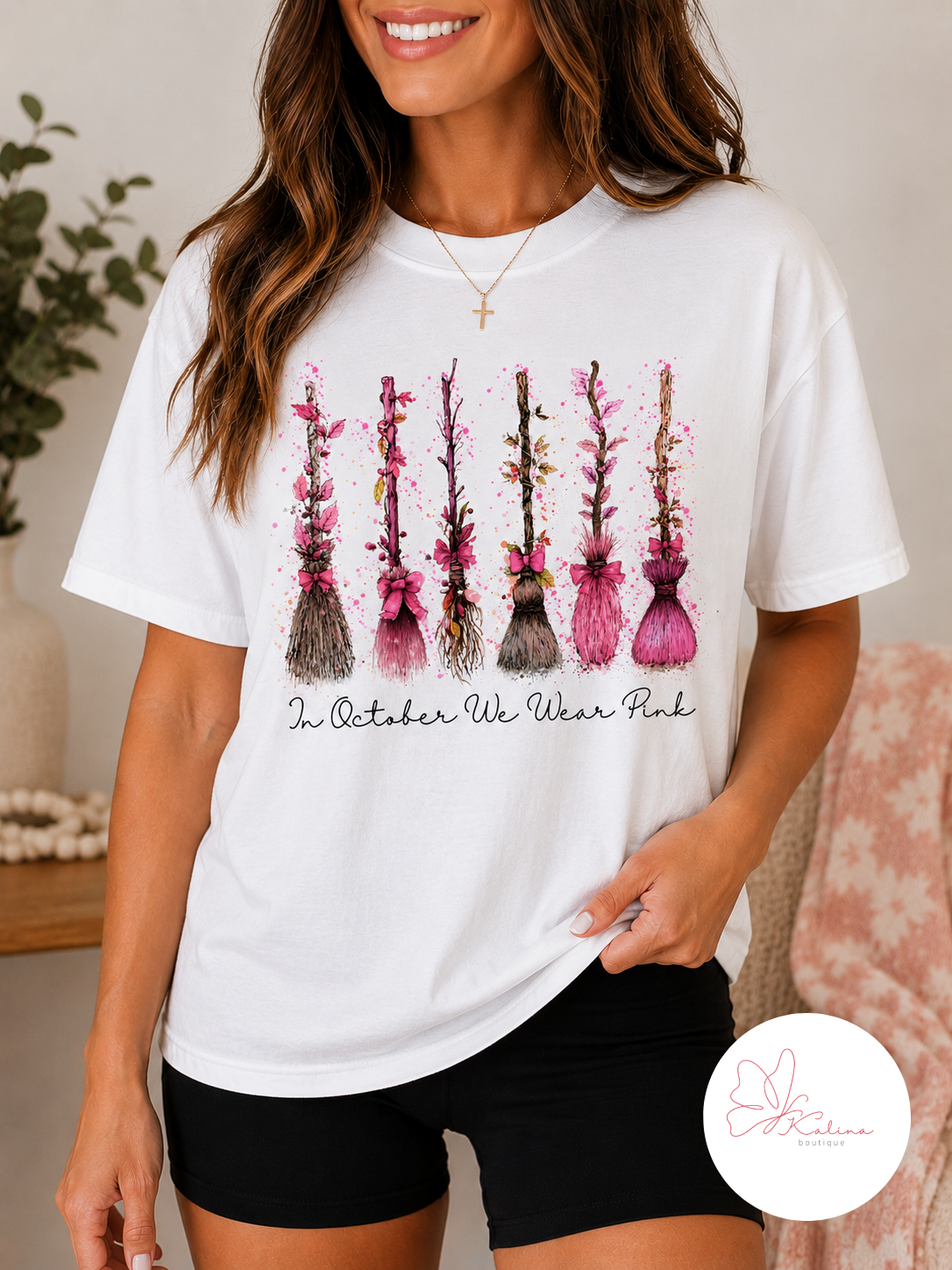Pink Brooms & Pink Ribbons Graphic