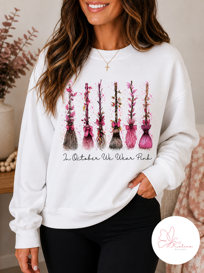 Pink Brooms & Pink Ribbons Graphic
