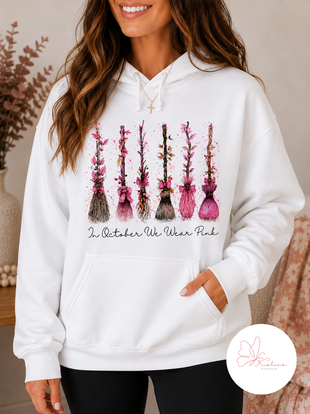 Pink Brooms & Pink Ribbons Graphic