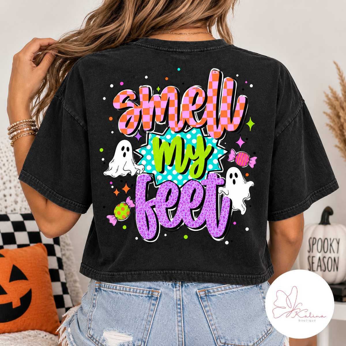 Trick or Treat Smell My Feet Halloween Graphic