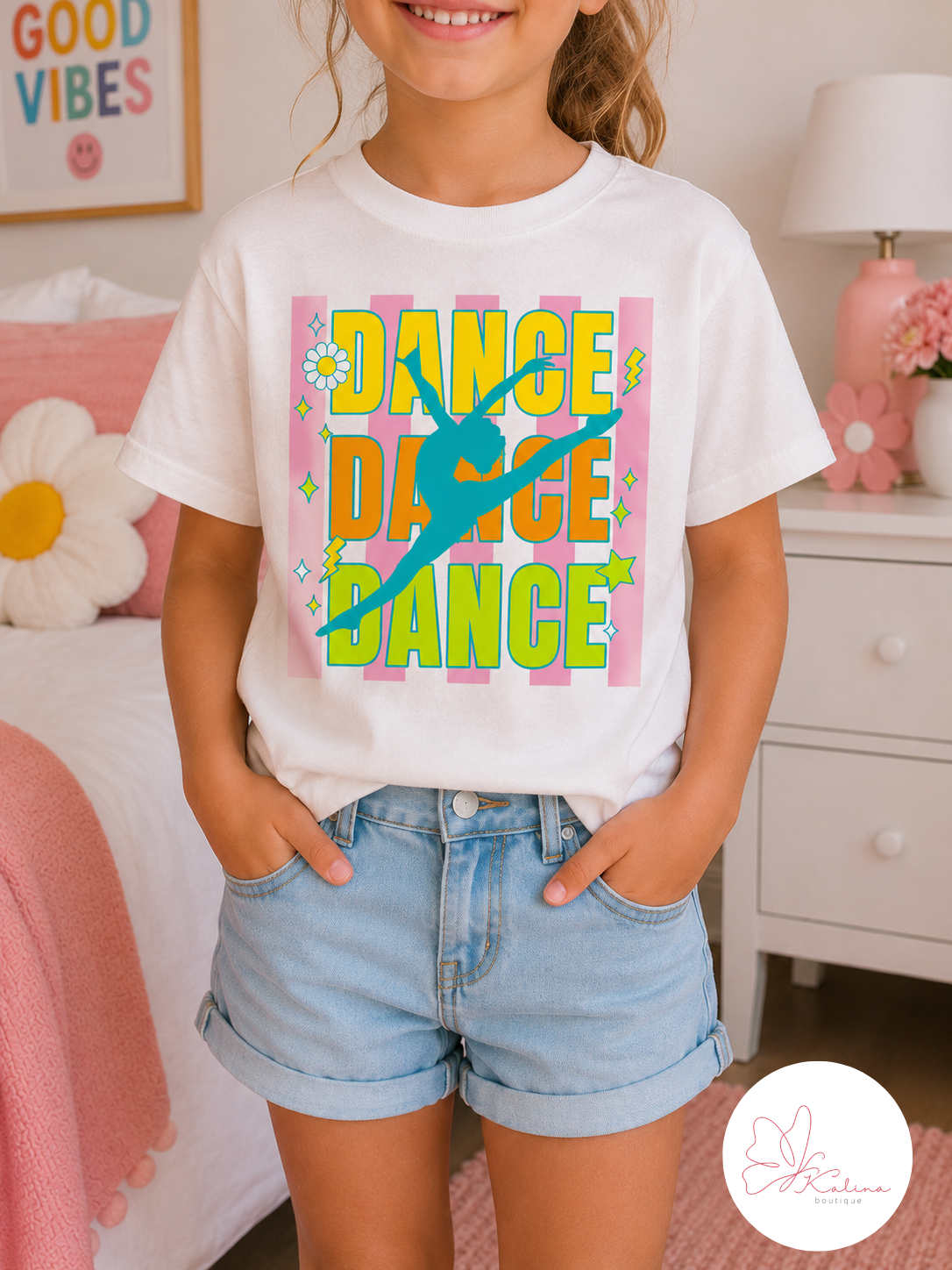 Retro Dance Graphic Kids Tee