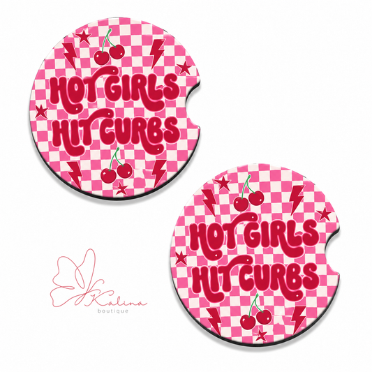 Hot Girls Hit Curbs Car-Coasters