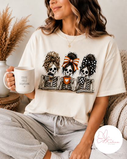 Coffee & Skeletons Tee