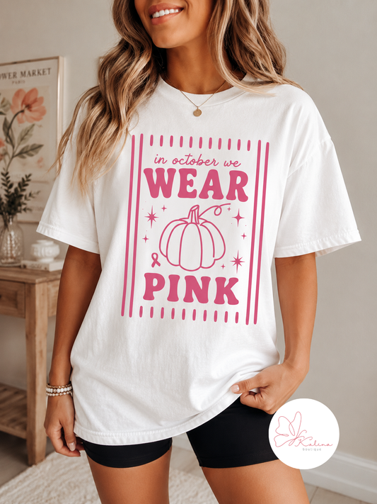 Pink October Retro Graphic