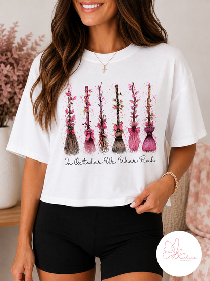 Pink Brooms & Pink Ribbons Graphic