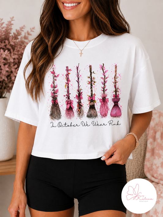 Pink Brooms & Pink Ribbons Graphic