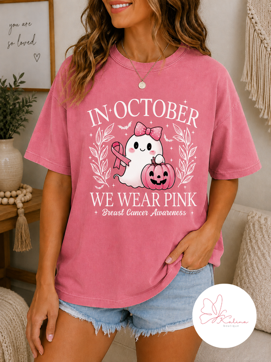 In October We Wear Pink Ghost Graphic