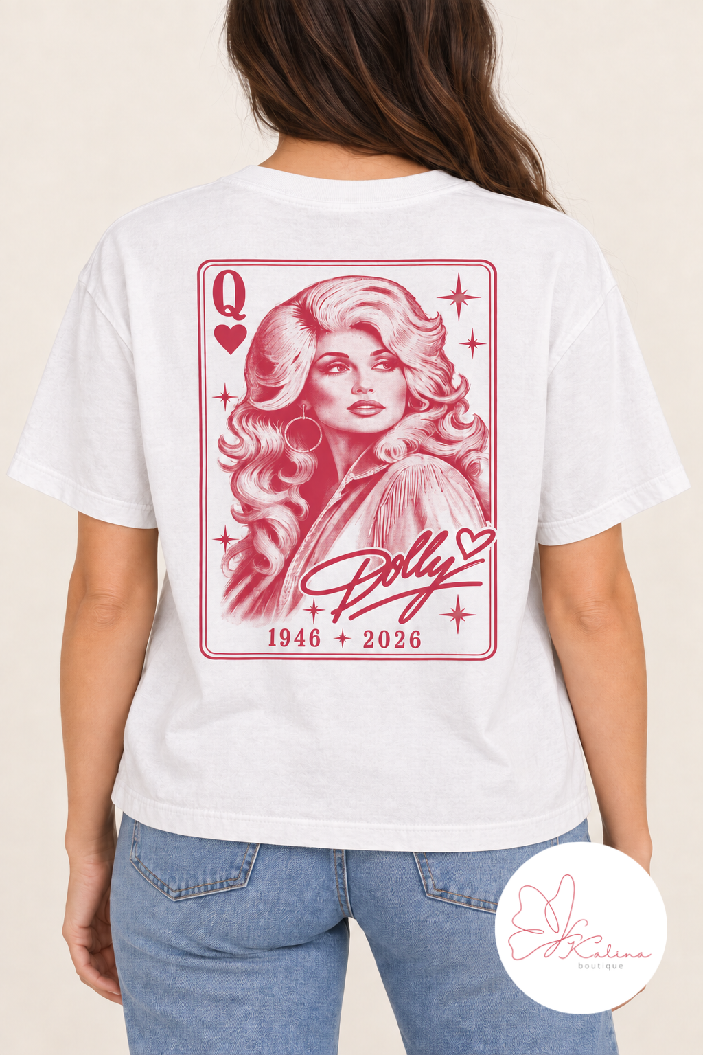 Dolly Queen of Hearts Tribute Tee – Front & Back Design