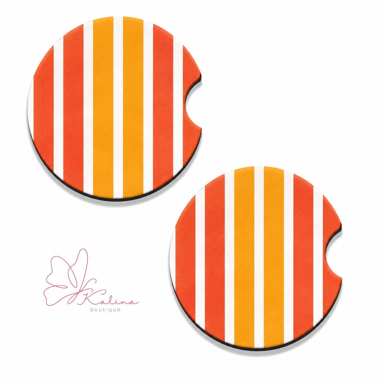 Striped Car Coasters