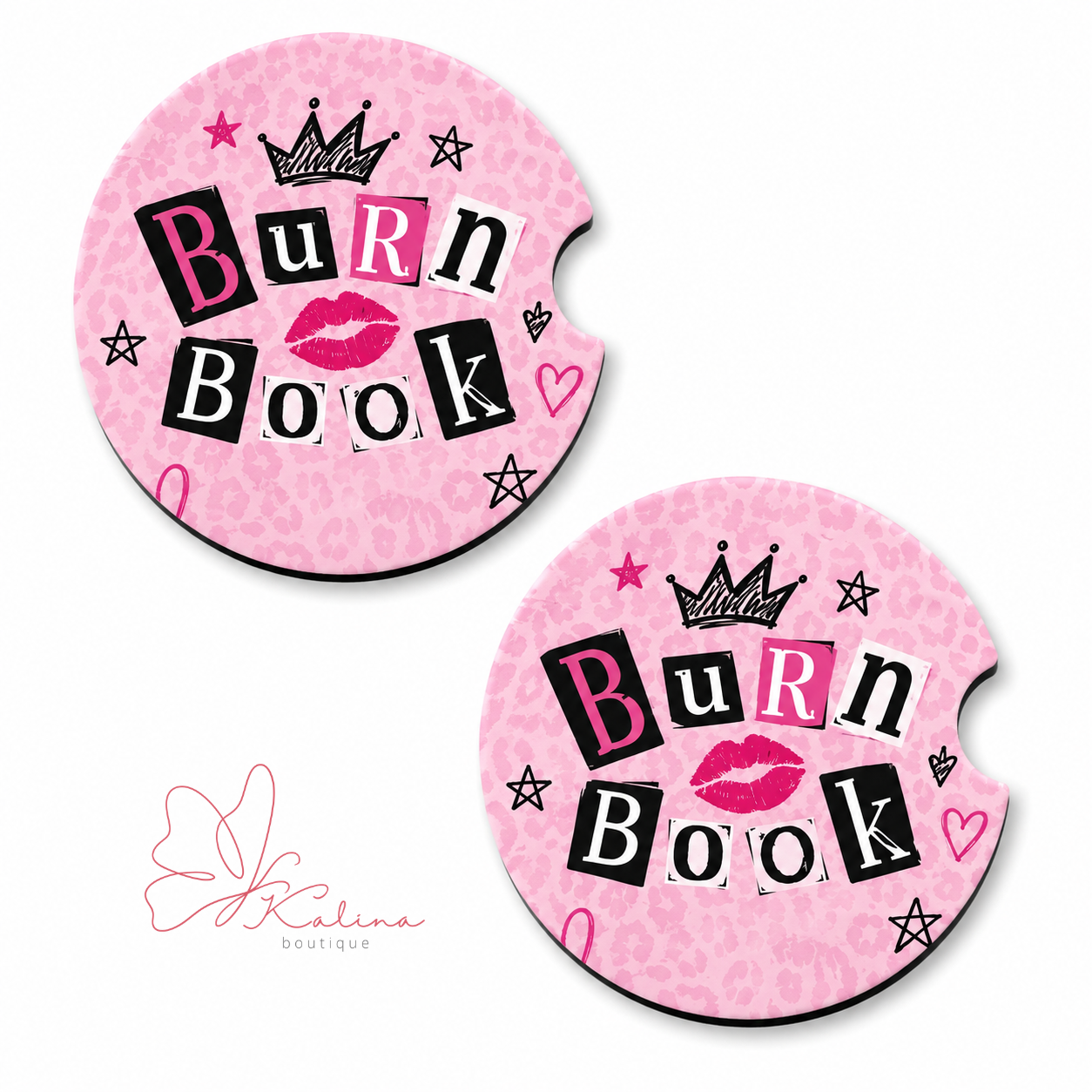 Burn Book Car Coasters