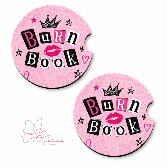 Burn Book Car Coasters