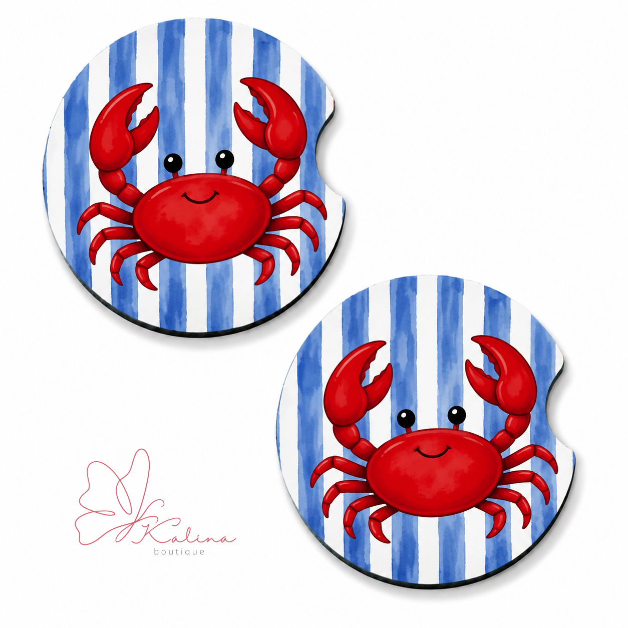 Red Crab Car Coasters