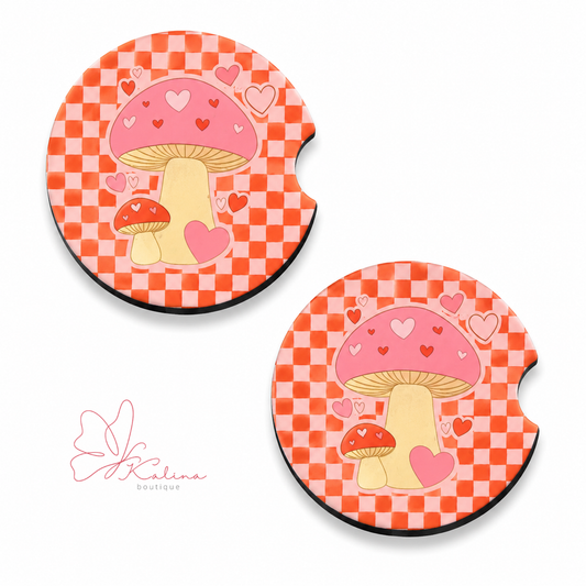 Mushroom Car Coasters