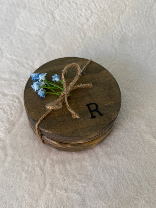 Handcrafted Custom Initial Coaster