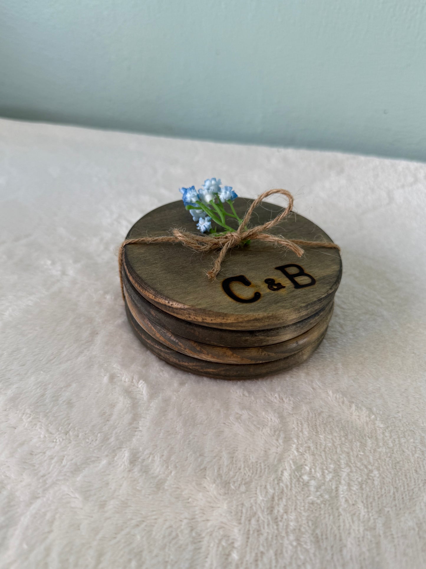 Handcrafted Custom Initial Coaster