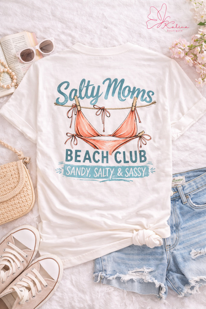 Salty Moms Beach Club Graphic Tee